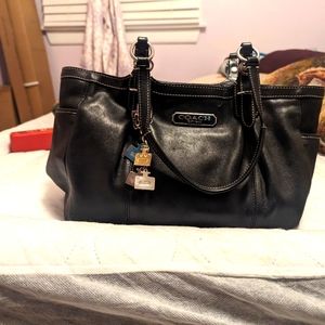 Black Coach bag and wallet